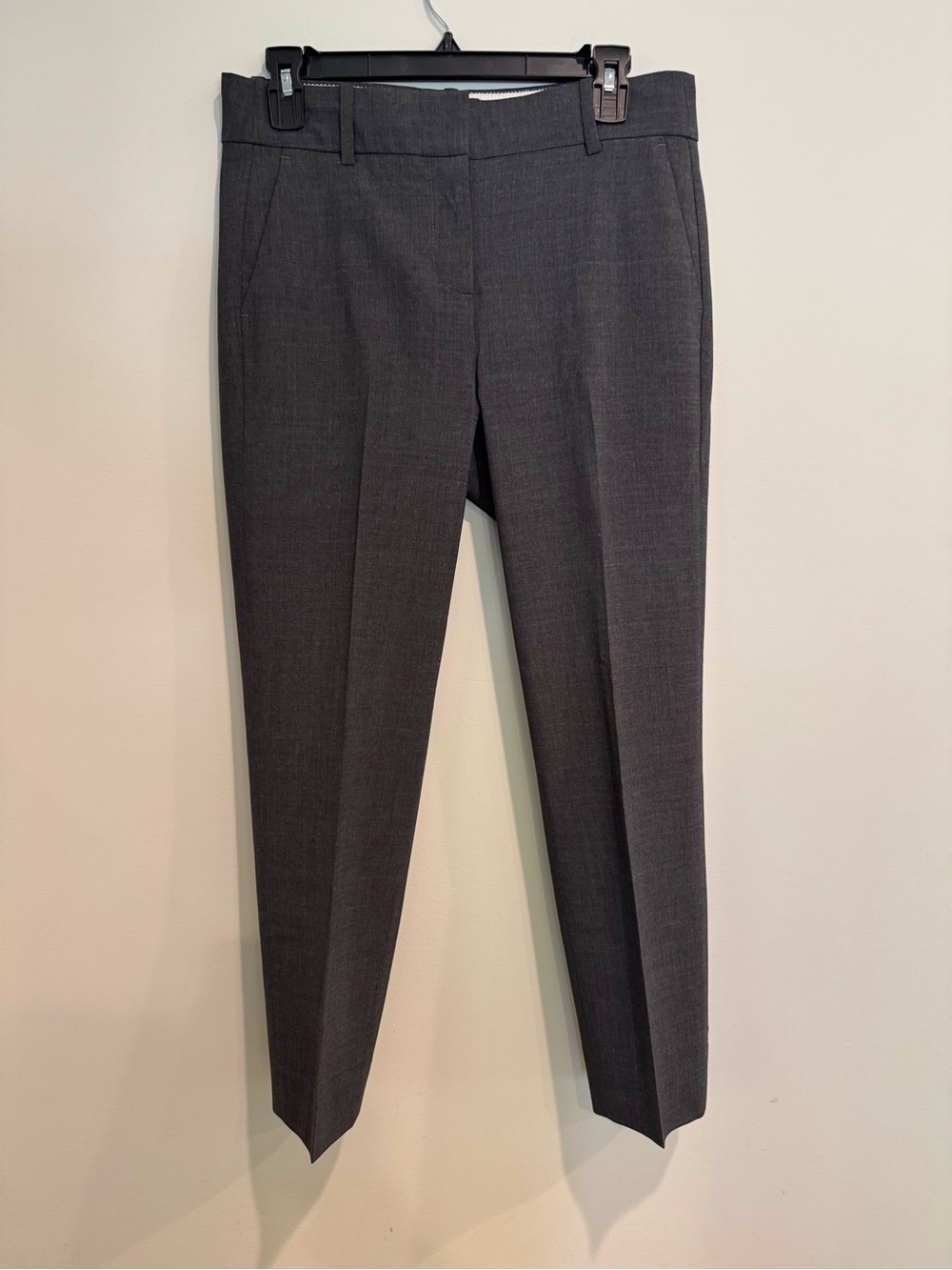 J. Crew Women's Dark Gray Italian Stretch Wool Tollegno 1900 Pants Size 4